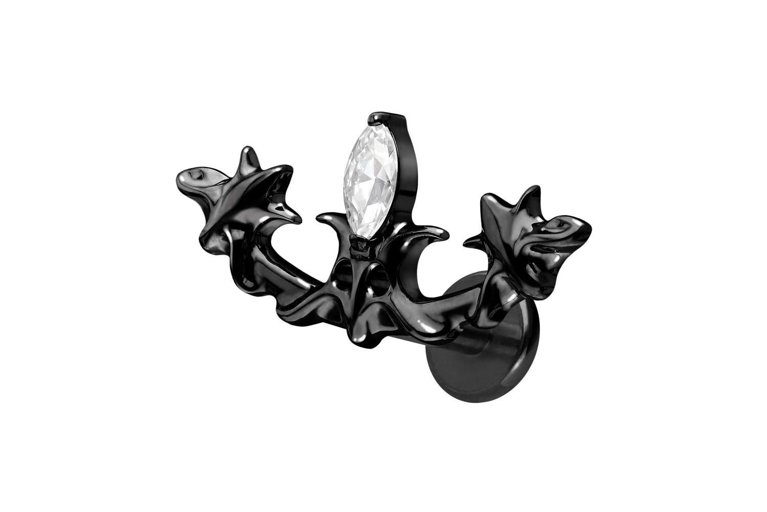 Titan Labret Piercing mit Innengewinde GOTISCHES DESIGN